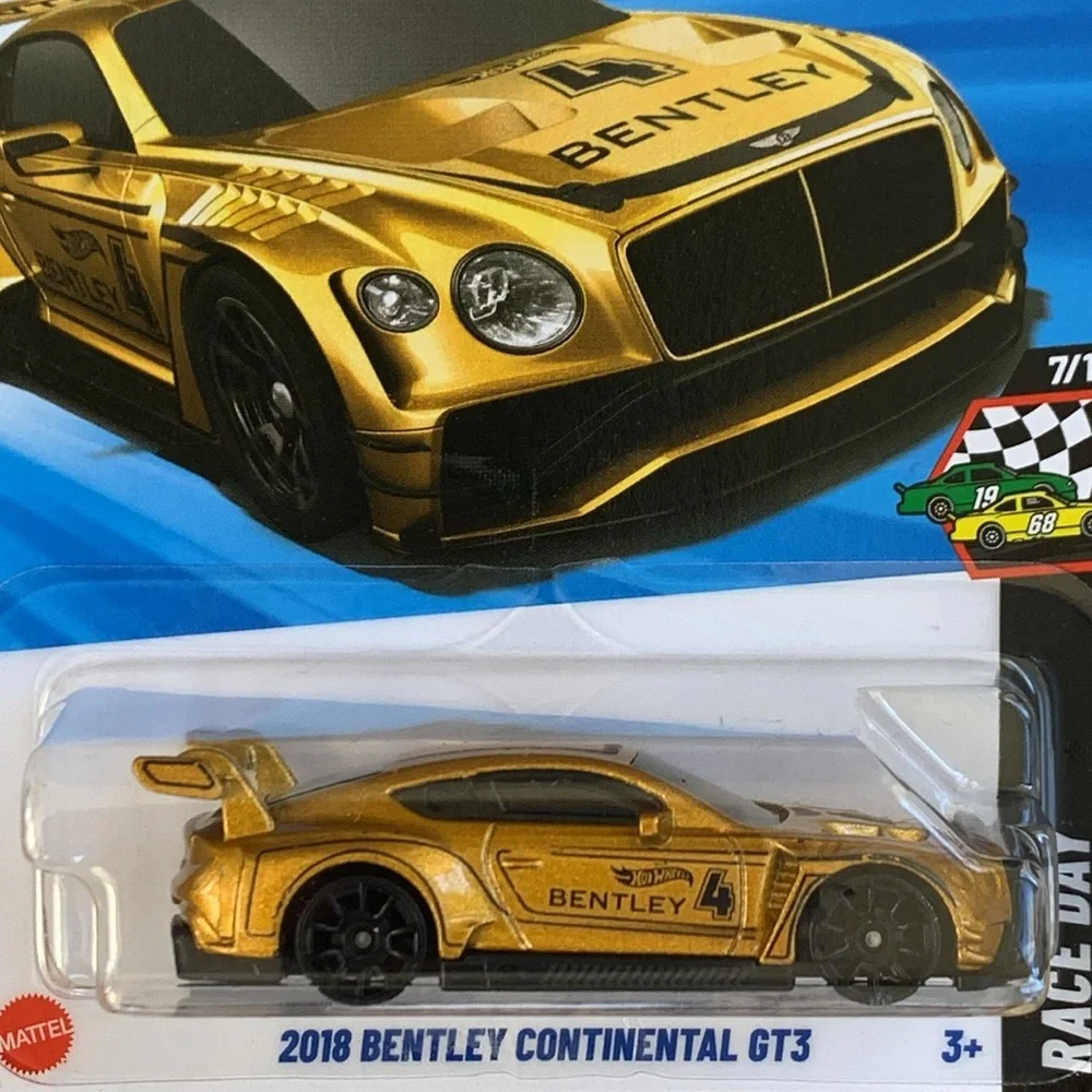 2018 Gold Bentley Continental GT3 Racing Race Car Hot Wheels 🆕 Hotwheels 2025